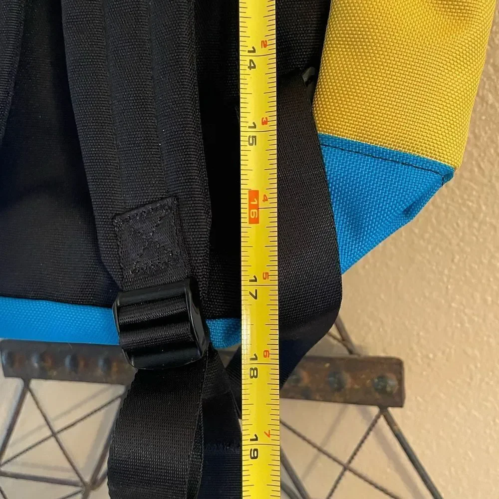 Timbuk2 Yellow Gray Blue Roll Up Backpack New Condition